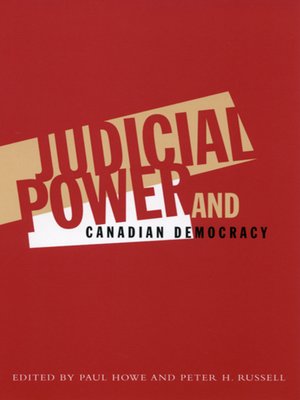 cover image of Judicial Power and Canadian Democracy